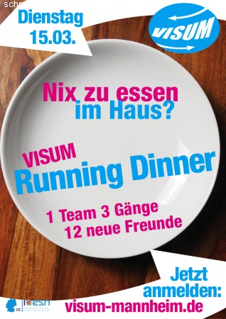 VISUM Running Dinner Werbeplakat