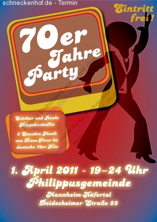 70er Jahre Party Werbeplakat