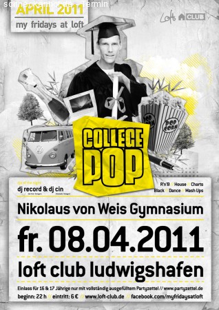 College Pop Werbeplakat