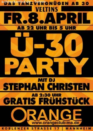 Die Mannheimer Ü30 Party Werbeplakat