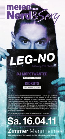 Meier goes Nerd & Sexy: Leg No Werbeplakat