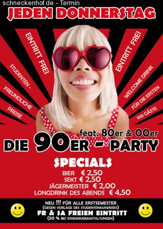 Die 90er Party Werbeplakat