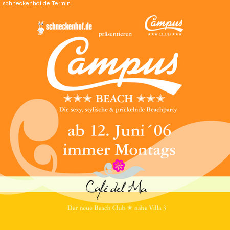 Campus Beach Werbeplakat
