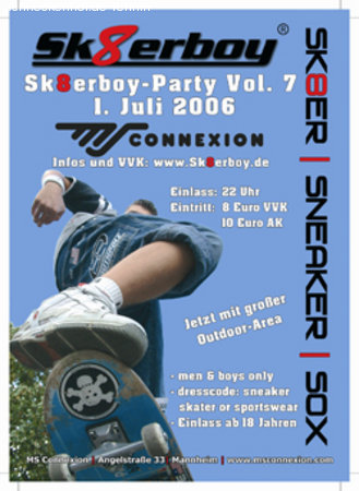 Sk8erboy Party Werbeplakat