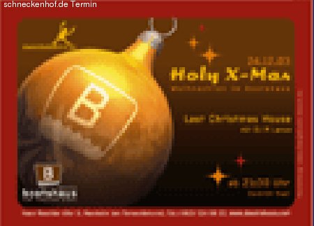 Holy X-Mas Party im Bootshaus Werbeplakat