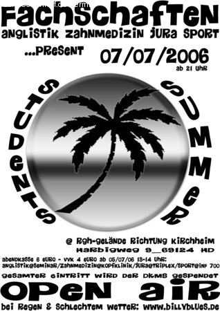 Summer Students Open Air Werbeplakat