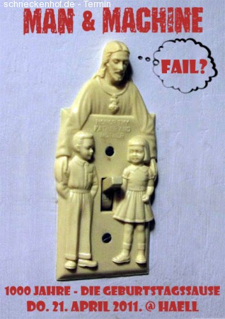 1000 Jahre Man&Machine Werbeplakat