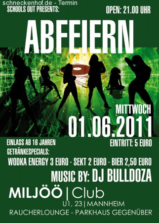 Abfeiern Werbeplakat