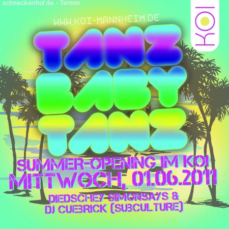 Tanz baby Tanz-Summer Opening Werbeplakat