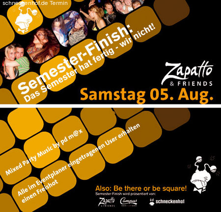 Semester Finish Werbeplakat