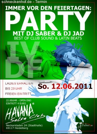 I.V.D.F Party @ Havana Club HD Werbeplakat