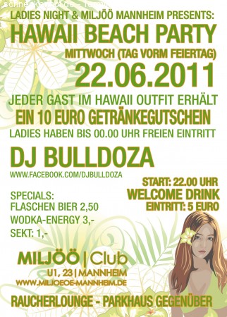 Big Hawaii Beach Party Werbeplakat