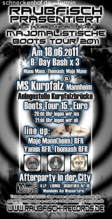 Samstag 18.06.2011  BOOTS TOUR Werbeplakat