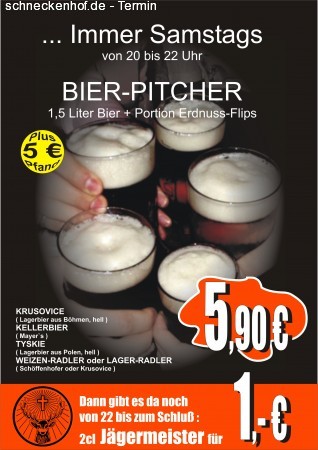 Pitcher Party / Eintritt frei Werbeplakat