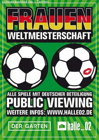 Public Viewing Frauen Fußb. WM Werbeplakat