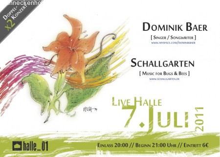 Dominik Bär und Schallgarten Werbeplakat