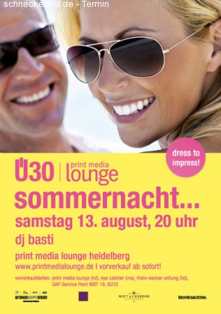 Ü30 Sommernacht Werbeplakat