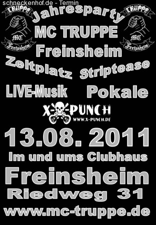 Jahresparty MC Truppe Werbeplakat