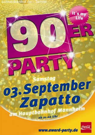 90er Party Werbeplakat