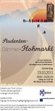 Studenten-Dämmer-Flohmarkt Werbeplakat