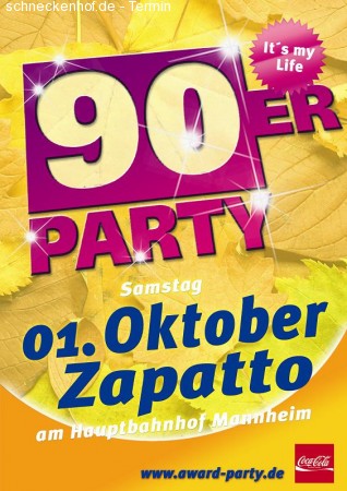 90er Herbstparty Werbeplakat