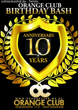 10 Years Birthday Bash Werbeplakat