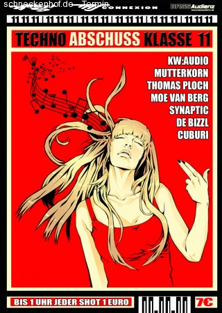 Techno - Abschussklasse 11 Werbeplakat