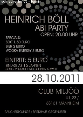 Abiparty Werbeplakat