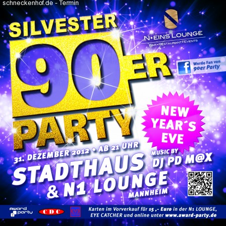 Die große 90er Silvester Party Werbeplakat
