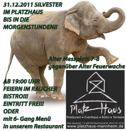 2011/2012 Silvesterparty Werbeplakat