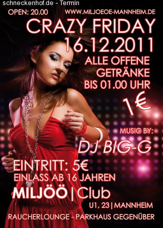 Crazy Friday Werbeplakat