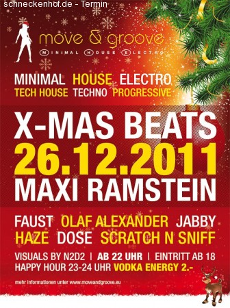 Move & Groove X-MAS BEATS Werbeplakat
