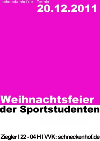 Weihnachtsfeier Sportstudenten Werbeplakat