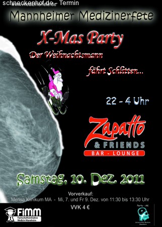 X-Mas Medizinerfete Werbeplakat