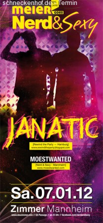 Nerd & Sexy: DJ Janatic Werbeplakat