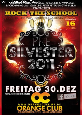 Rock TheSchool-Silvester Party Werbeplakat