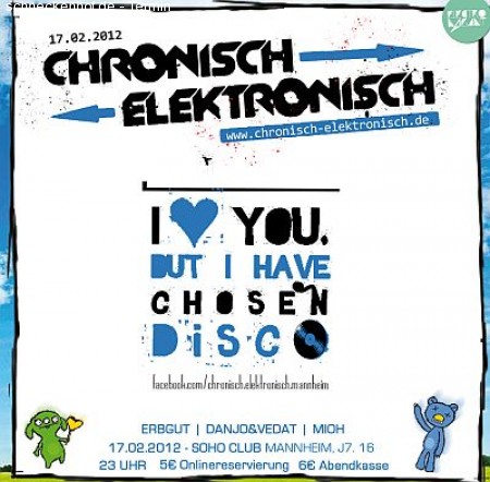 Chronisch Elektronisch Werbeplakat
