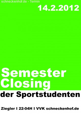 Semesterclosing  Sport Werbeplakat