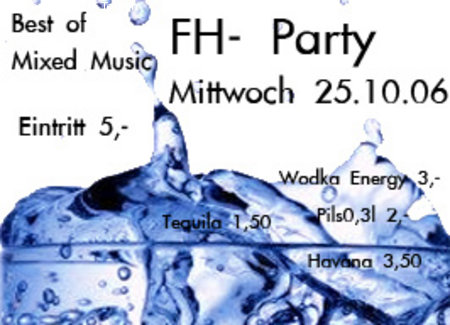 FH- für Arbeit Party Werbeplakat