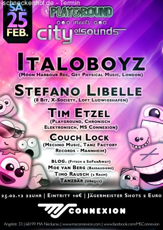 City of Sounds mit Italoboyz Werbeplakat