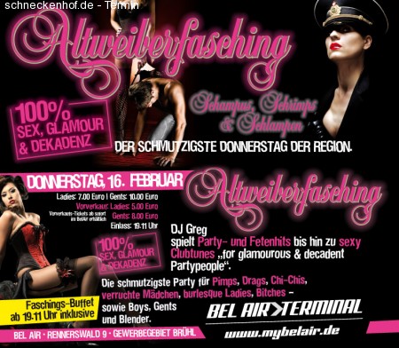 Schampus,Shrimps und Schlampen Werbeplakat