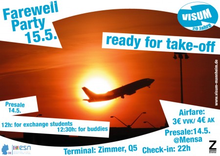 VISUM Farewell Party Werbeplakat