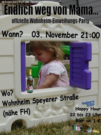 Wohnheimparty Werbeplakat