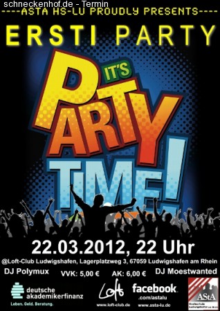 AStA Ersti-Party HS LU Werbeplakat