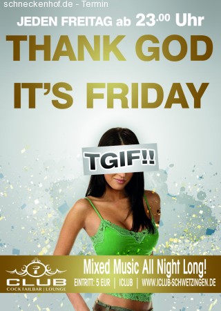 TGIF ( Thank God its Friday ) Werbeplakat