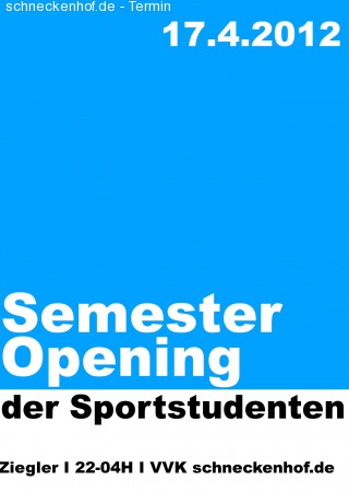 Semesteropening Sportstudenten Werbeplakat