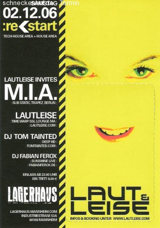 M.I.A. @ Lagerhaus Mannheim Werbeplakat