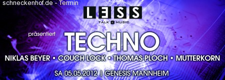 L3SS Talk More Music - Mechno Werbeplakat