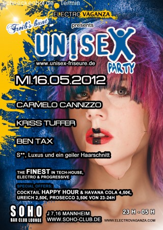 Unisex Party 2012 Werbeplakat
