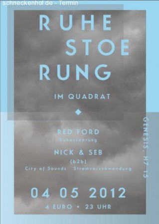 Ruhestöhrung im Quadrat Werbeplakat